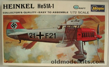 Hasegawa 1/72 Heinkel He-51 A-1 - Luftwaffe, JS-053 plastic model kit